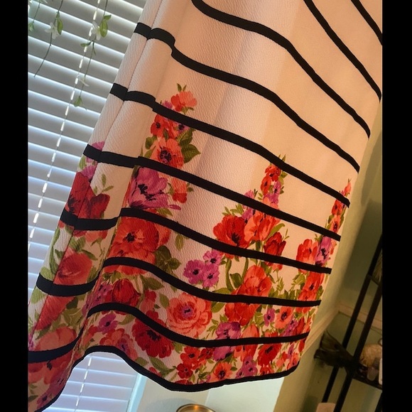 Striped Floral Print Dress- Jessica Simpson - Picture 2 of 2